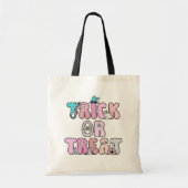 Pastel lichte versierde Trick or treat Tote Bag (Voorkant)