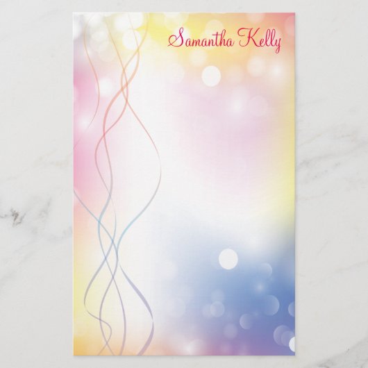 Pastel Lichtjes Briefpapier (Voorkant)