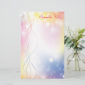 Pastel Lichtjes Briefpapier (Staand voorkant)