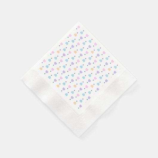 Pastel Liefde Hart Patroon Servet (Hoek)