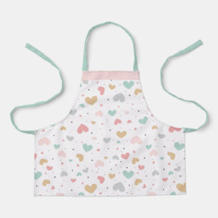 Pastel liefde harten kleurrijk naadloos patroon schort