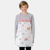 Pastel Liefde harten kleurrijk patroon Schort (Gedragen)