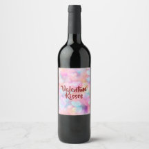 Pastel Liefde & Romantiek Valentijn Wijnlabel