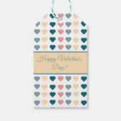 Pastel liefdevolle harten cadeaulabel (Voorkant)