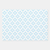 Pastel Light Blue Floral Elegant Wedding Inpakpapier Vel (Voorkant 3)
