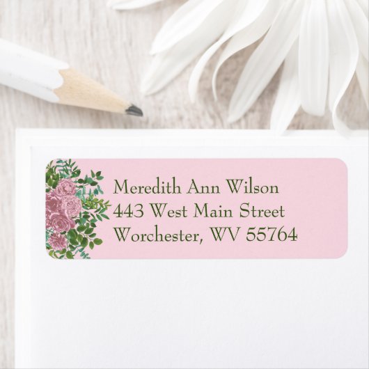 Pastel  Light Floral Rozen Etiket (Insitu)