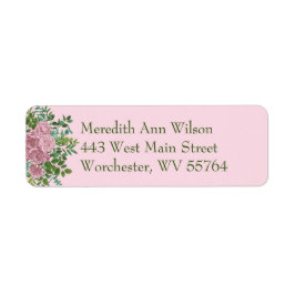 Pastel  Light Floral Rozen Etiket