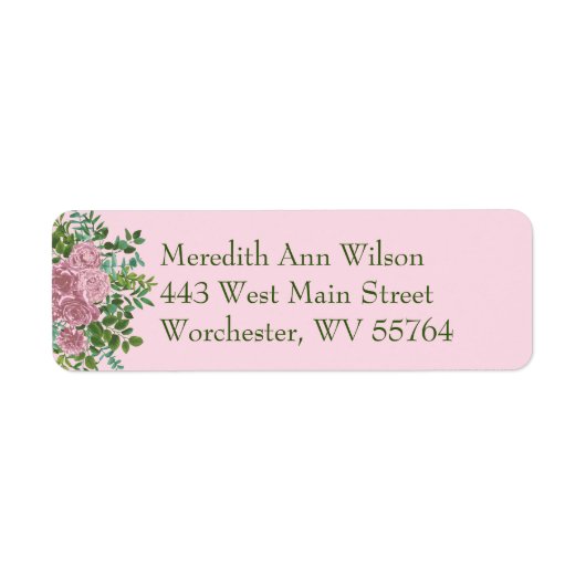 Pastel  Light Floral Rozen Etiket (Voorkant)