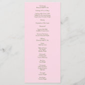 Pastel  Light Floral Rozen Menu (Achterkant)