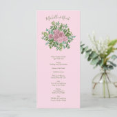 Pastel  Light Floral Rozen Menu (Staand voorkant)