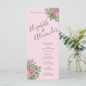 Pastel  Light Floral Rozen Menu (Staand voorkant)