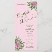 Pastel  Light Floral Rozen Menu (Voorkant)
