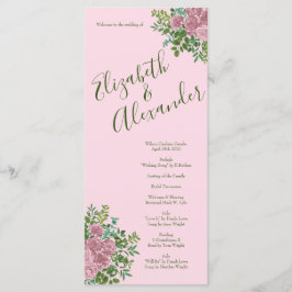 Pastel  Light Floral Rozen Menu