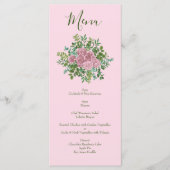 Pastel  Light Floral Rozen Menu (Voorkant)