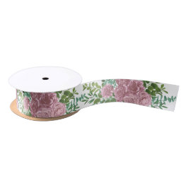 Pastel  Light Floral Rozen Satijnen Lint