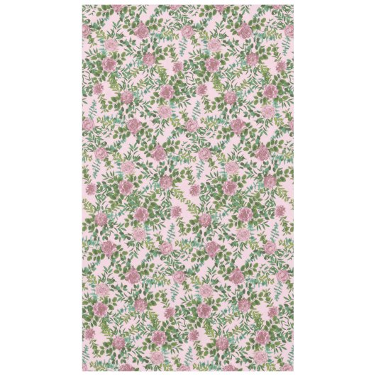 Pastel  Light Floral Rozen Tafelkleed (Voorkant)