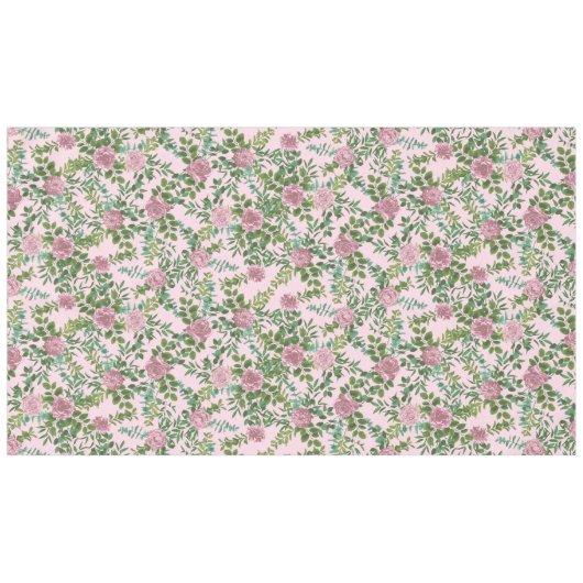 Pastel  Light Floral Rozen Tafelkleed (Voorkant (Horizontaal))