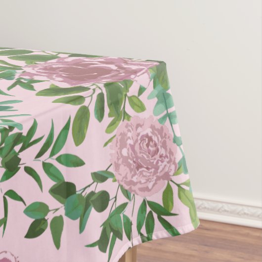 Pastel  Light Floral Rozen Tafelkleed (Voorbeeld)