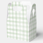 Pastel Light Green Gingham Plaids Bedankdoosjes (Geopend)
