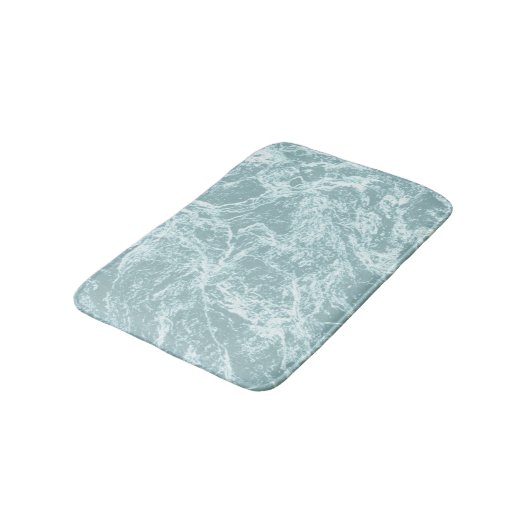 Pastel Light Turquoise Abstract Badmat (Gekanteld)