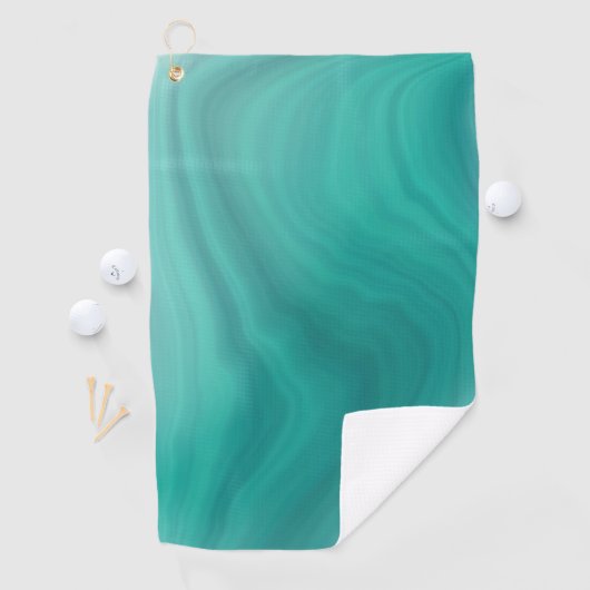 Pastel Light Turquoise Abstract Golfhanddoek (Insitu)