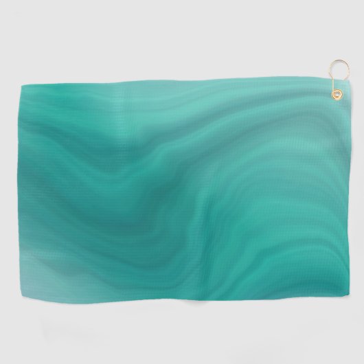 Pastel Light Turquoise Abstract Golfhanddoek (Horizontaal)