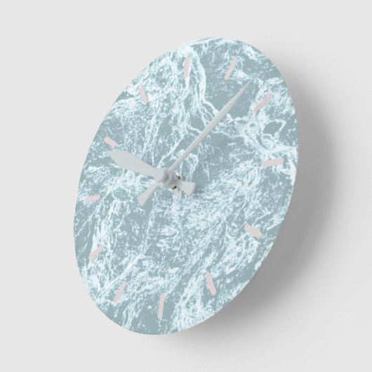Pastel Light Turquoise Abstract Ronde Klok (Hoek)