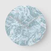 Pastel Light Turquoise Abstract Ronde Klok (Voorkant)