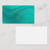 Pastel Light Turquoise Abstract Visitekaartje (Voorkant / Achterkant)
