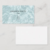 Pastel Light Turquoise Abstract Visitekaartje (Voorkant / Achterkant)