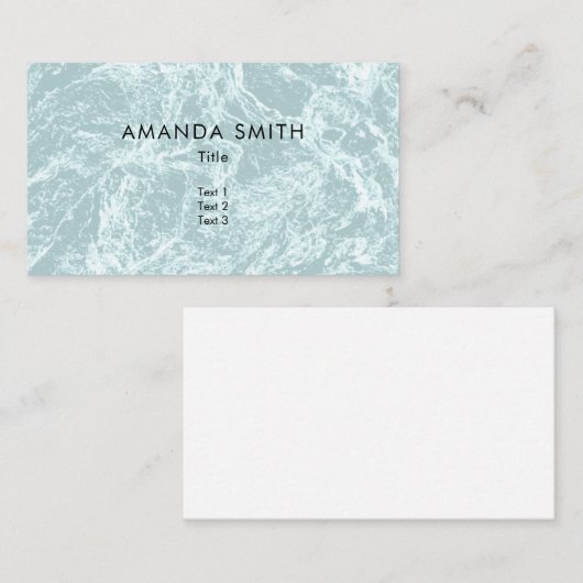 Pastel Light Turquoise Abstract Visitekaartje (Voorkant / Achterkant)