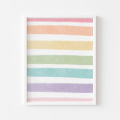 Pastel lijn regenboog poster