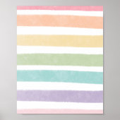 Pastel lijn regenboog poster (Voorkant)