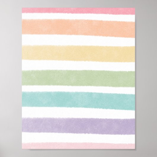Pastel lijn regenboog poster (Voorkant)