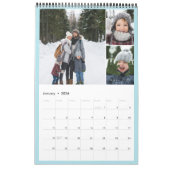 Pastel Lijsten Maandelijkse foto Collage Familiefo Kalender (Jan 2026)