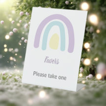 Pastel lila babyshower favoringangen