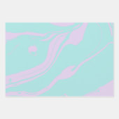 Pastel Lila blauw Abstract kleurstofpatroon Inpakpapier Vel (Voorkant 3)