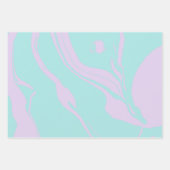 Pastel Lila blauw Abstract kleurstofpatroon Inpakpapier Vel (Voorkant)
