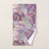 Pastel Lila, blauw en goudglitter-marmer Bad Handdoek (Handdoek)