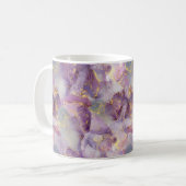 Pastel Lila, blauw en goudglitter-marmer Koffiemok (Voorkant links)