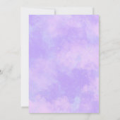 Pastel Lila Cloud Nine Baby shower Kaart (Achterkant)