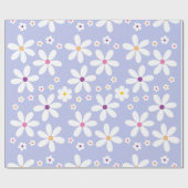 Pastel Lila Daisy Flower Spring Zomerverjaardag Cadeaupapier (Vlak)