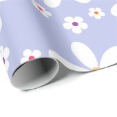 Pastel Lila Daisy Flower Spring Zomerverjaardag Cadeaupapier (Rol Hoek)