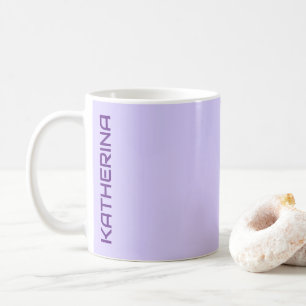 Pastel Lila Effen Kleur Classic Gepersonaliseerd Koffiemok
