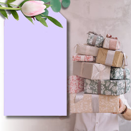 Pastel Lila effen kleur | Klassiek | Elegant Cadeaulabel