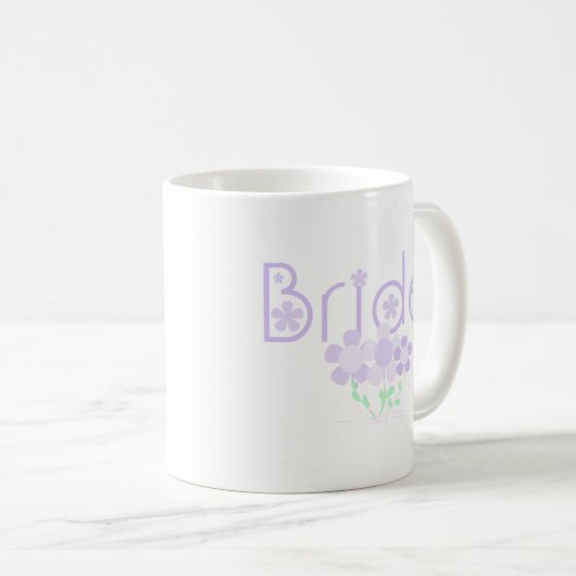Pastel Lila Flowers Bride Koffiemok (Voorkant rechts)