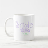 Pastel Lila Flowers Bride Koffiemok (Links)