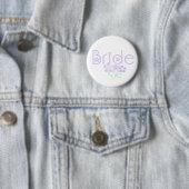 Pastel Lila Flowers Bride Ronde Button 5,7 Cm (In situ)