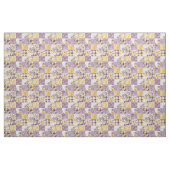 Pastel Lila Geel Patchwork Vintage Dekbed Stof (Fat Quarter)