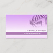Pastel Lila gradiënt Modern met eenvoudig palmlede Visitekaartje (Voorkant)